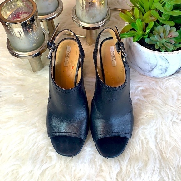 Geox Respira Women’s Audalies Black Open Toe Block Heel Sandals Size 36.5 EU - Picture 3 of 15